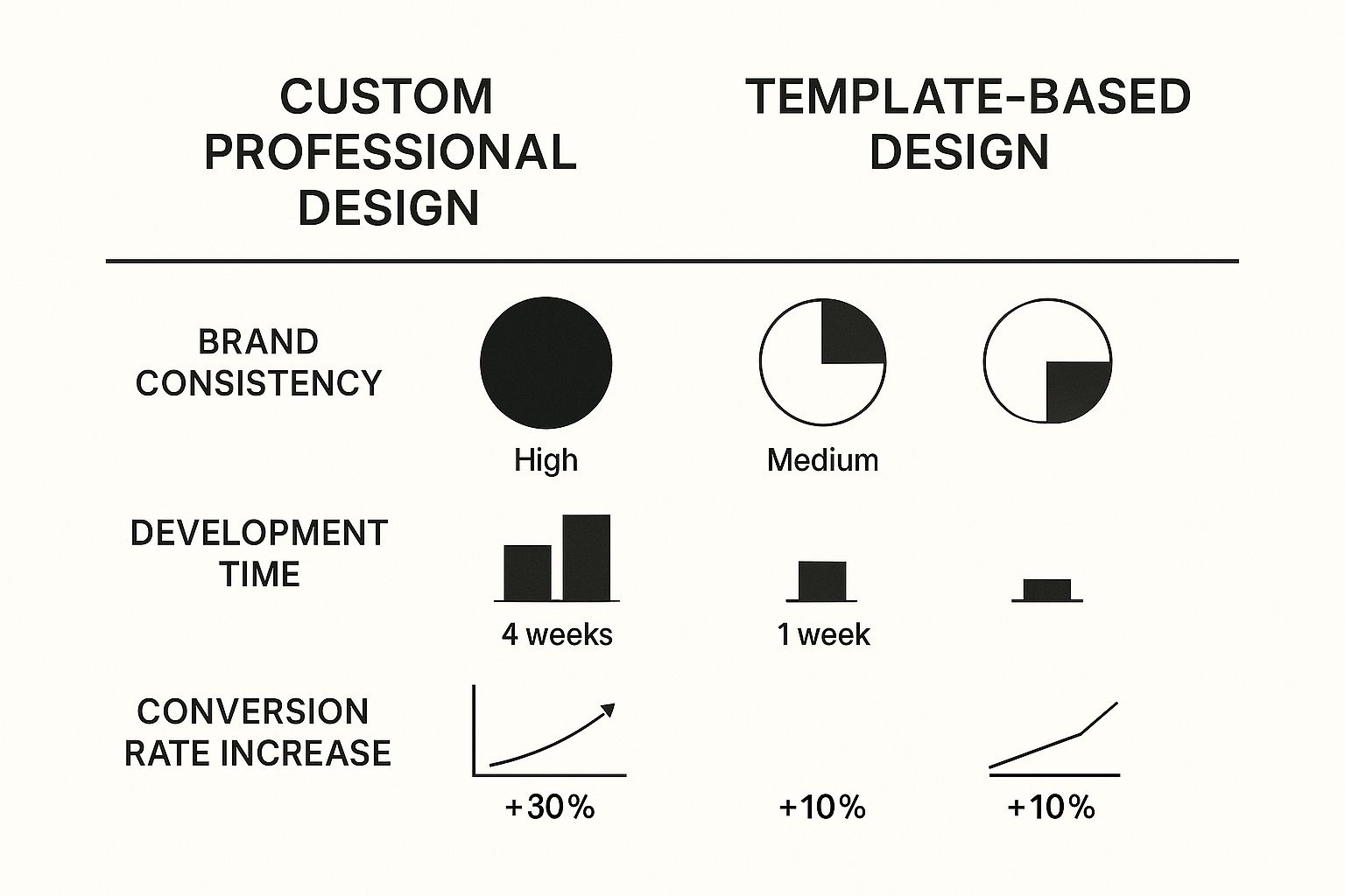 Infographic about professional website design